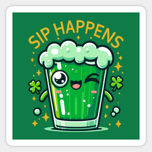 Lucky Brew Smile - St. Paddy's Day Beer Mug Magnet